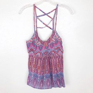 NWT Patrons of Peace Mulit Print Top‎ XS